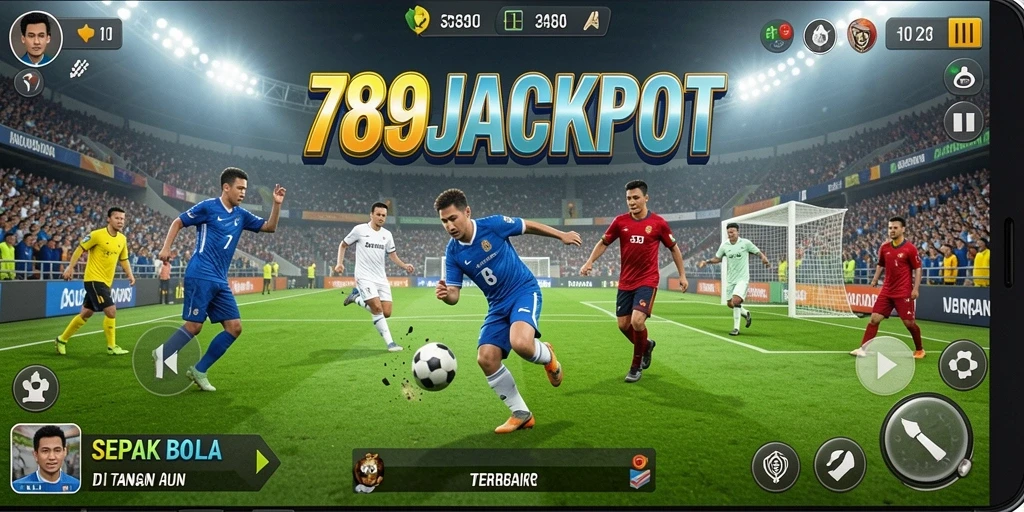 Tampilan gameplay seru dalam pertandingan sepak bola 789JACKPOT.