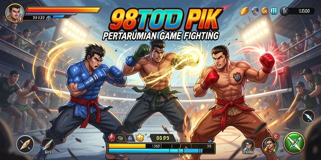 Tampilan gameplay pertarungan seru di 98TOTO.