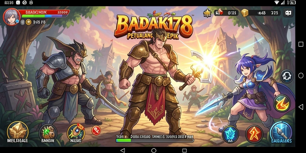 Screenshot menunjukkan aksi seru dalam game Anime BADAK178.