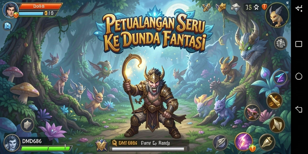 Tangkapan layar DMD686 menampilkan aksi petualangan yang seru.