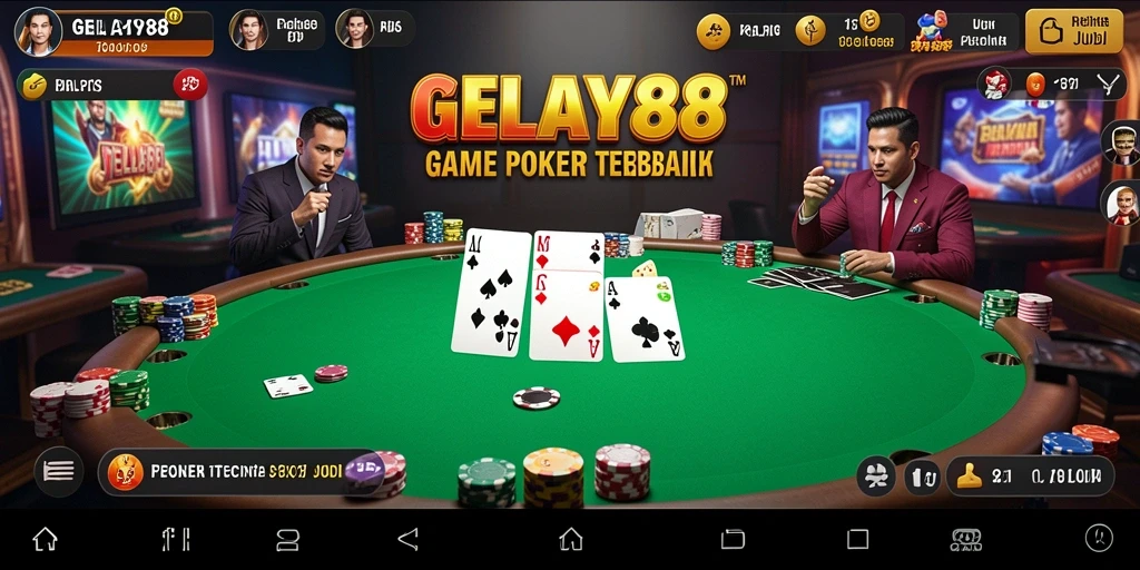 Screenshot gameplay GELAY88 menampilkan keseruan bermain Poker.