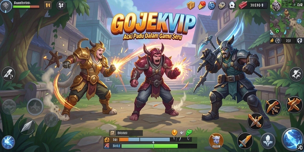Screenshot menunjukkan gameplay seru penuh aksi GOJEKVIP.
