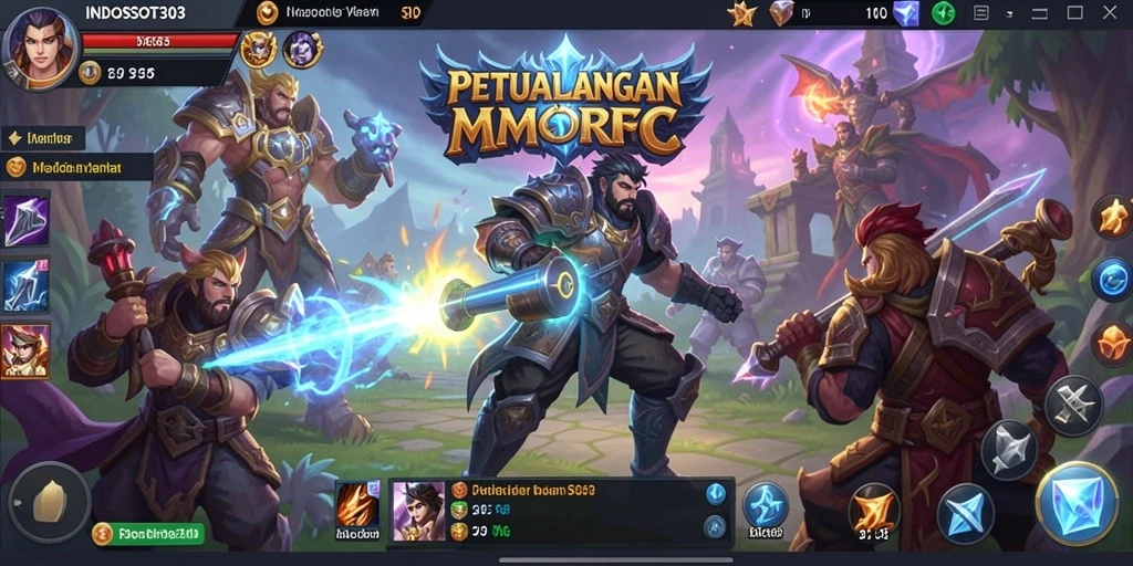 Tampilan gameplay seru dalam INDOSLOT303 dengan karakter dan petualangan menarik.