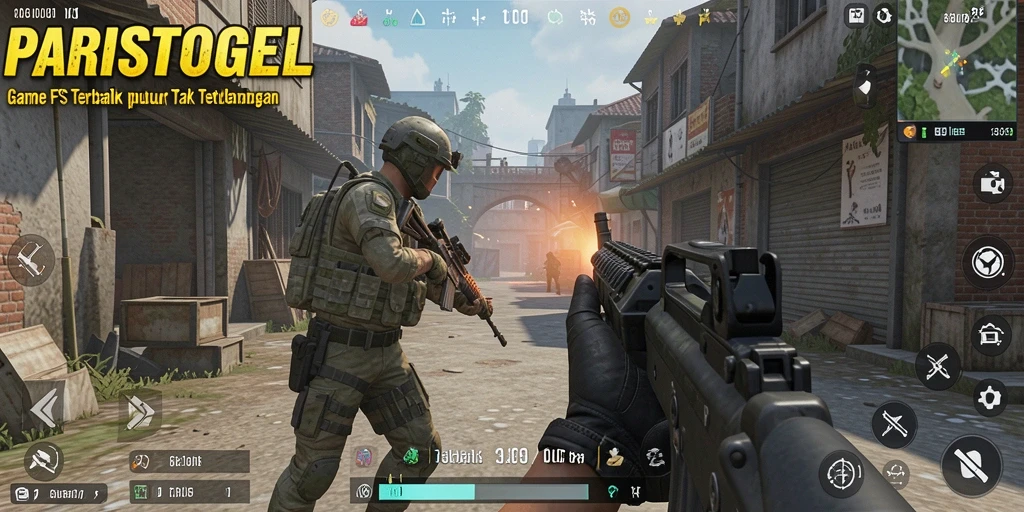 Tangkapan layar dari gameplay FPS yang intens dan menegangkan.