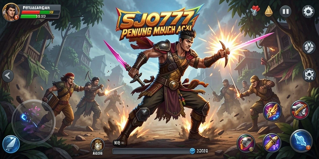 Gameplay SJO777 yang intens dengan pertempuran mendebarkan.