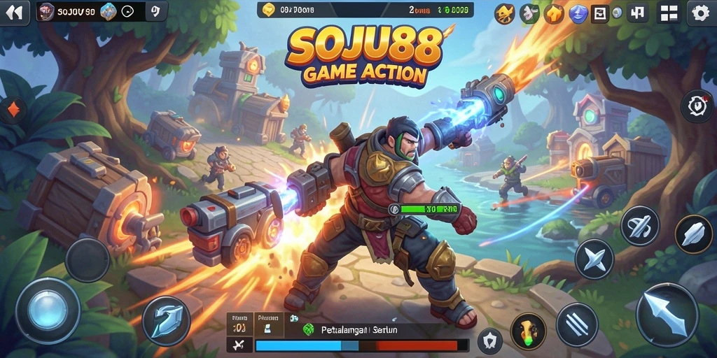 Tampilan seru gameplay action di SOJU88