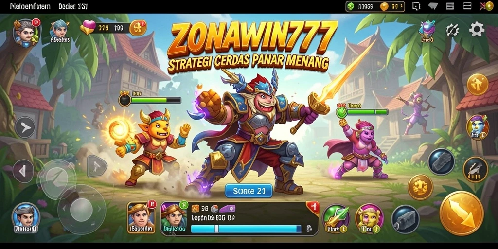 Tangkapan layar menunjukkan aksi strategis dalam ZONAWIN777.