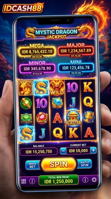 Tampilan utama aplikasi idcash88 dengan navigasi yang mudah.